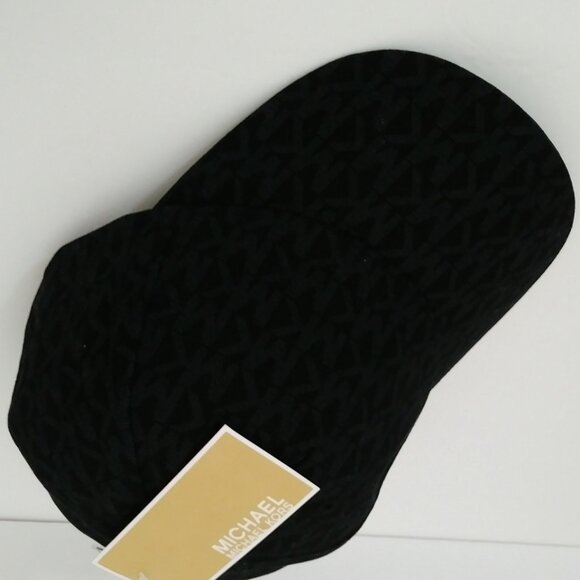 Michael Kors Black Logo Adjustable Strap Baseball Hat - Picture 6 of 13